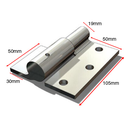 Heavy Duty Swing Gate Hinge Weld to Screw  19mm LH- pair- Zinc plated.webp