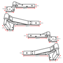 Heavy Duty Rising hinges or Up Hill Hinges Type B for Swing Gates- Both (LH & RH) .webp