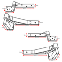 Heavy Duty Rising hinges or Up Hill Hinges Type A for Swing Gates- Both (LH & RH) .webp