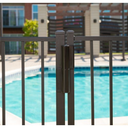 Black Locinox Tiger Hydraulic Swing Gate Closer and Compact hinge all in One.webp