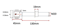 Adjustable Swing Gate Hinge long neck Galvanised size 150 x 20mm - Pair.webp