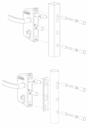 2 Economical Gate Lock square profile 40mm Black .webp
