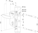 Economical Gate Lock square profile 40mm Black .webp