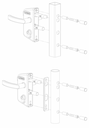 2 Economical Gate Lock square profile 40mm Grey colour body.webp