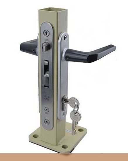 5 FORTY inframe Swing Gate Lock 20 MM BACKSET FOR 40 MM - Black Colour Complete Kit.webp