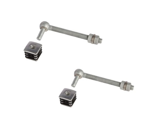 Galvanised Light Gate Hinge Adjustable 160mm with 16mm Rod for 50mm Tube for gate 100kg / Pair