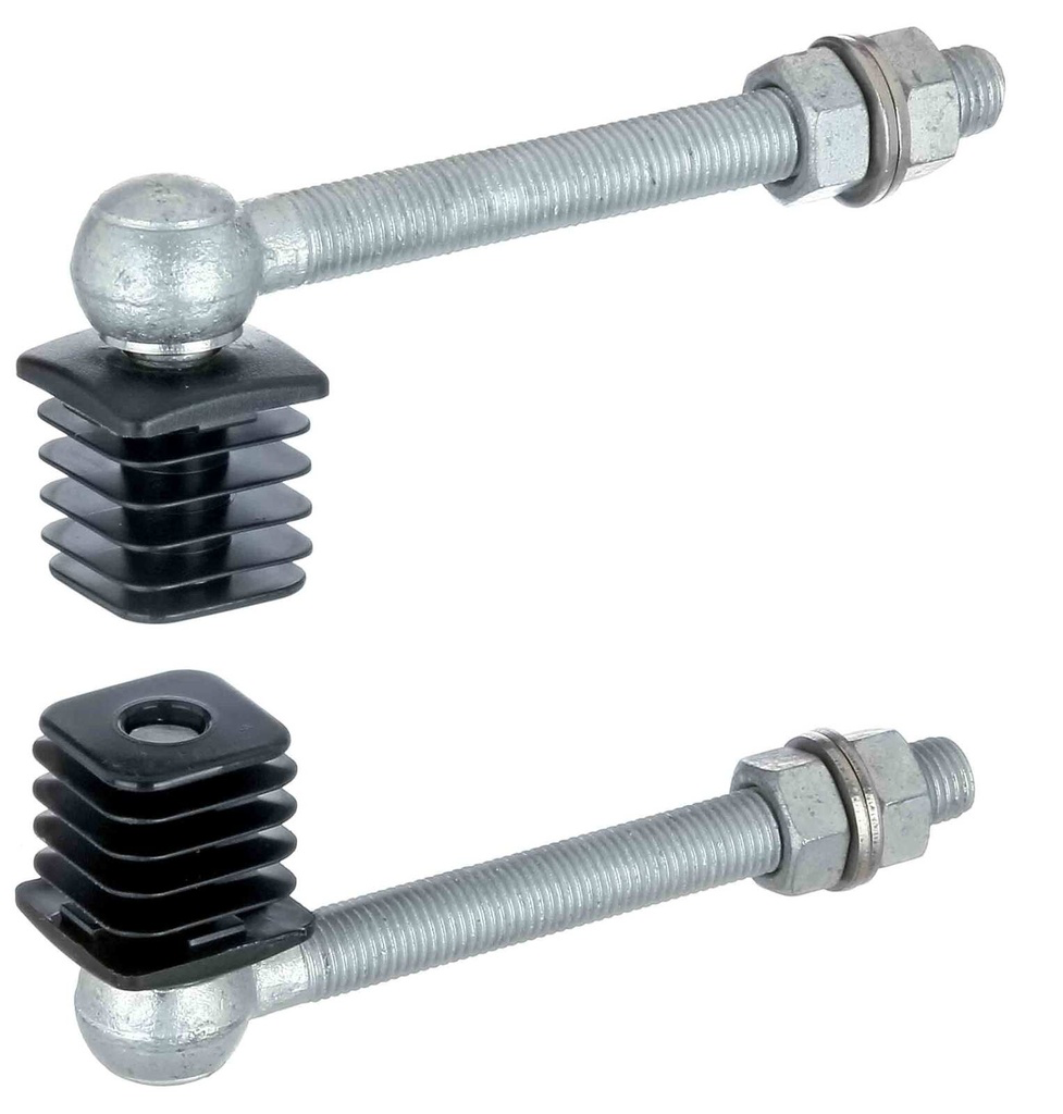 Galvanised Light Gate Hinge Adjustable 160mm with 16mm Plastic Plug for 40mm Tube for Gate 100kg