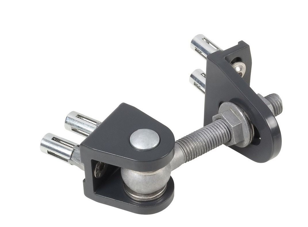 [AHN115] Locinox BOLTONHD Hot Dip Galvanised Adjustable Swing Gate Hinge 110mm Long Neck 180° Bolt-on 4D 16mm Pin/Pair