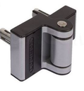 Locinox PUMA - Compact 2 Way Adjustable 180° Surface Mounted Hinge - Silver / Pair (2 Hinges)