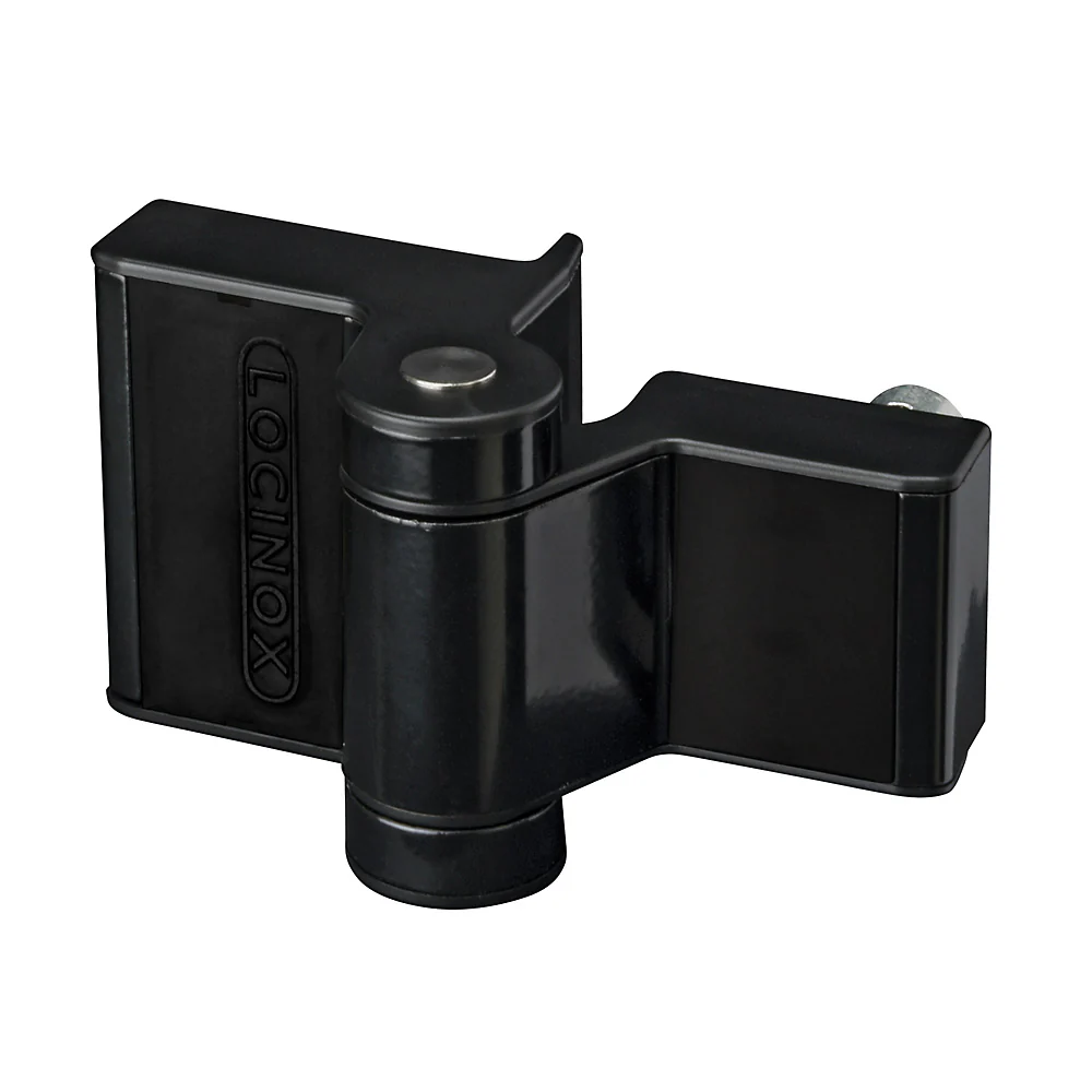 [AHN122] Locinox PUMA - Compact 2 Way Adjustable 180° Surface Mounted Hinge - Black / Pair (2 Hinges)