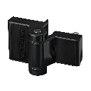 Locinox PUMA - Compact 2 Way Adjustable 180° Surface Mounted Hinge - Black / Pair (2 Hinges)