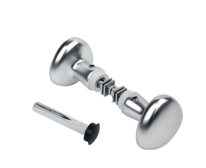 [AGH210] Locinox Insert Mortice Lock Handle - 3006KR - Aluminium in Satin Chrome Silver - Pair