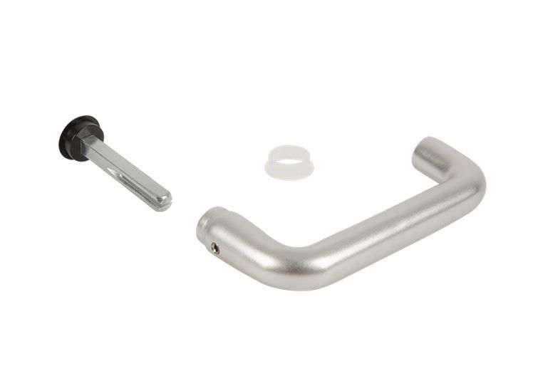 [AGH228] Locinox Insert Mortice Lock Handle - 3006A-2 Anti Panic - Aluminium in Satin Chrome Silver