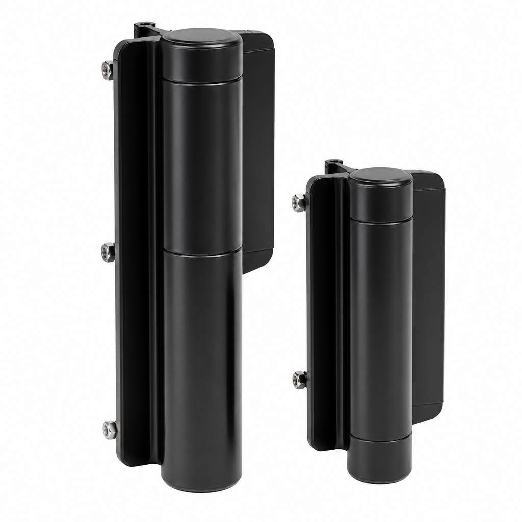 Locinox Mammoth HD Hydraulic 180 degree Swing Gate Closer and Compact Hinge in One - Black