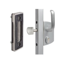 Locinox Industrial Manual Sliding Gate Lock 50mm Profile Silver Colour - With Keep
