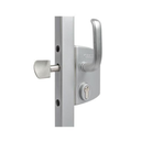 Locinox Industrial Manual Sliding Gate Lock 50mm Profile Silver Colour - Without keep