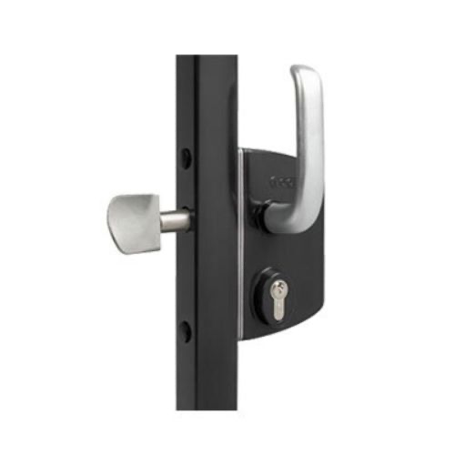 [AGLL408] Locinox Industrial Manual Sliding Gate Lock 50mm Profile Black Colour - Without keep