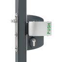 Locinox Industrial Anti Panic Swing Gate Lock U2 for Square Tube 40-60mm Profile - With Push Set