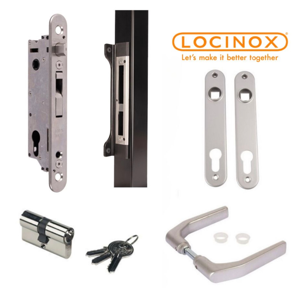 [AGLL435] Locinox FORTY inframe Swing Gate Lock 20 MM BACKSET FOR 40 MM - Kit with Recess Keep 