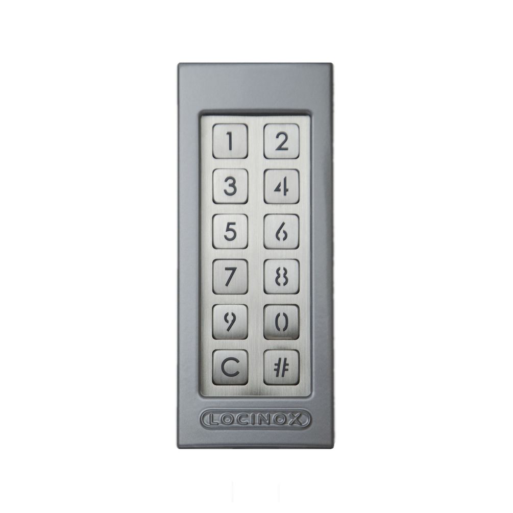 [ALNK903] Locinox Digital Wired Keypad for Gate Slimstone with 2 integrated relays in Silver Colour
