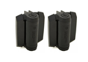 D&D TruClose Adjustable HEAVY DUTY Self Closing Hinges for Gates up to 70kg : Black, for Metal, 2 legs, 21mm Gap - Pair