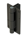 D&D Kwikfit Self Closing Aluminium Hinge up to 20kg: Black, Alignment Ridges (Pair)