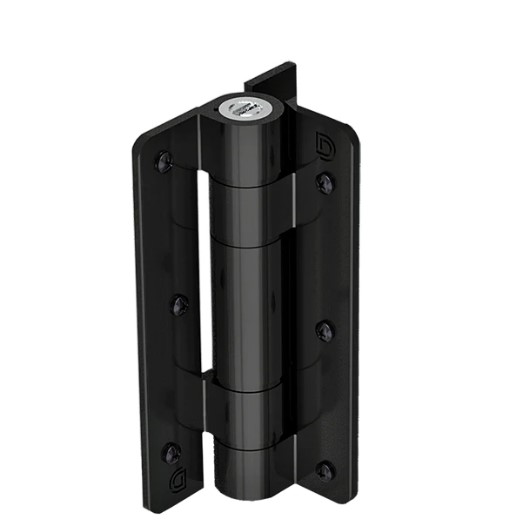 [AHN177] D&D Kwikfit Self Closing Aluminium Hinge up to 20kg: Black, Wall Mounted (Pair)