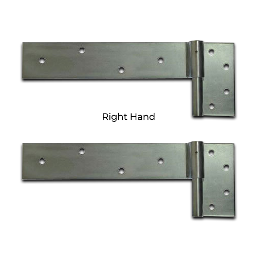 [AHN183] Steel Strap Timber Gate Hinge 300x50mm 14mm Pin RH (Zinc) / Pair