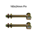 Adjustable Swing Gate Hinge Long Neck Size 190 x 24mm - Pair