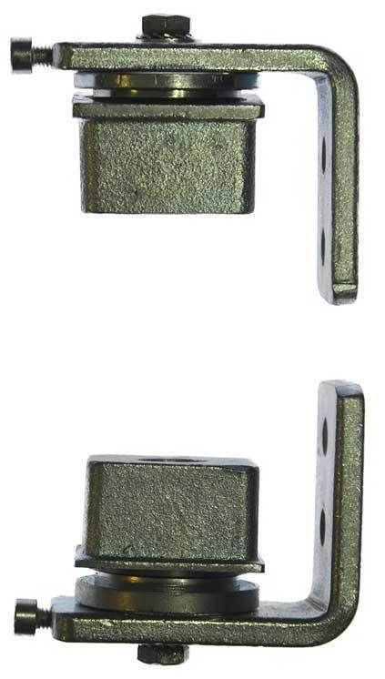 Steel Insert Bearing Hinges 75x75mm Steel Tube - Pair