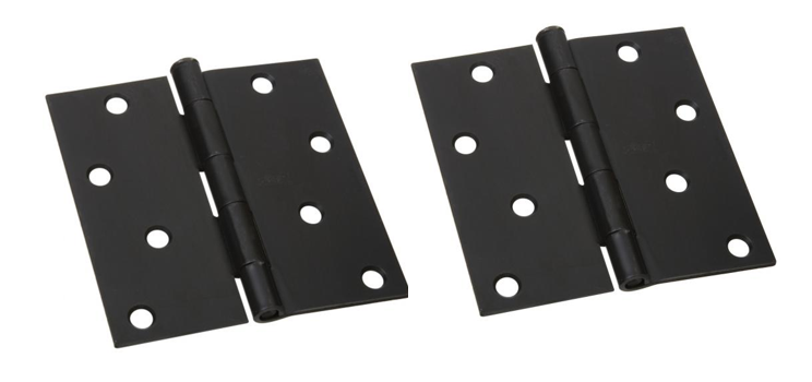 Pair - Steel Butt Hinges 100x75x2.5mm Finished - Satin Black