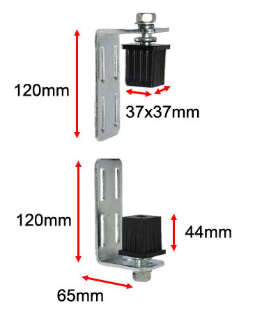 Light Swing Gate Hinges for Gate Frame Size 40x40mm / 2 Hinges