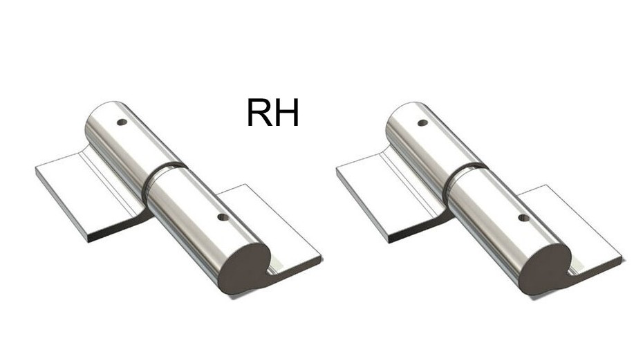 Swing Gate Weld to Weld Prison Hinge 16mm RH / Pair - Zinc Plated