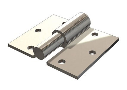 Swing Gate Screw to Screw Prison Hinge 19mm LH / Pair Zinc Plated