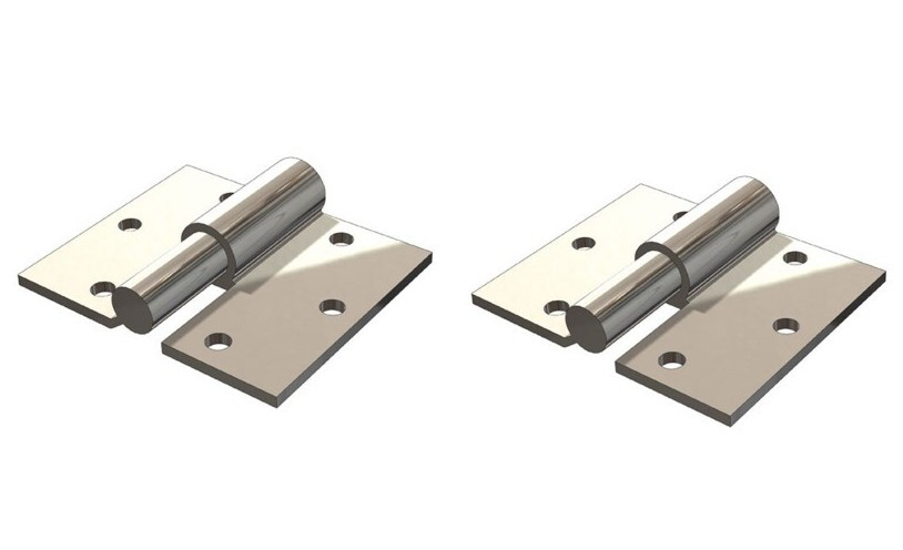 Swing Gate Screw to Screw Prison Hinge 16mm LH / Pair Zinc Plated