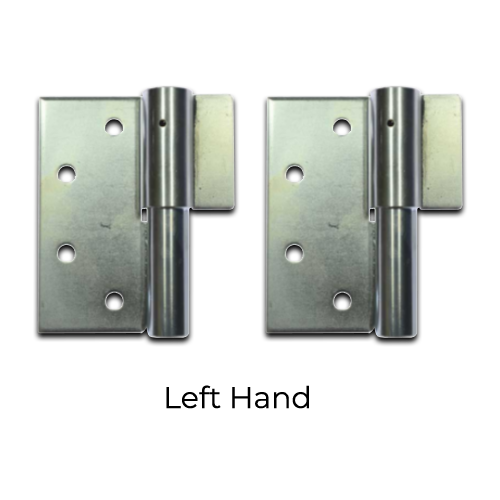 [AHN296] Heavy Duty Swing Gate Weld to Screw Prison Hinge 25mm LH  Pair- Zinc Plated
