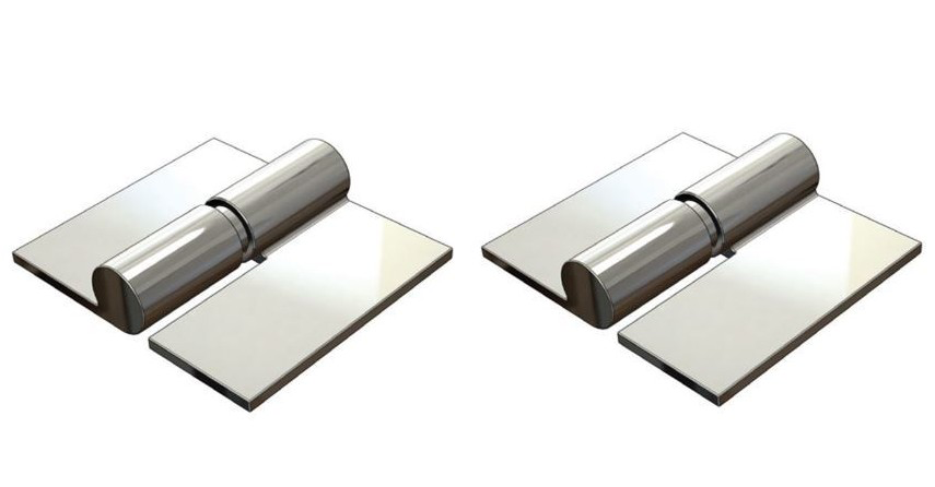 Heavy Duty Industrial Weld to Weld Prison Hinge 19 mm LH / Pair