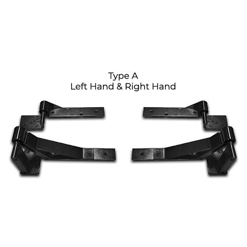 Heavy Duty Rising hinges or Up Hill Hinges Type A for Swing Gates- Both (LH & RH)