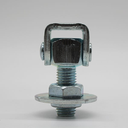 M20 Adjustable Gate Hinge With Round Plate PAIR