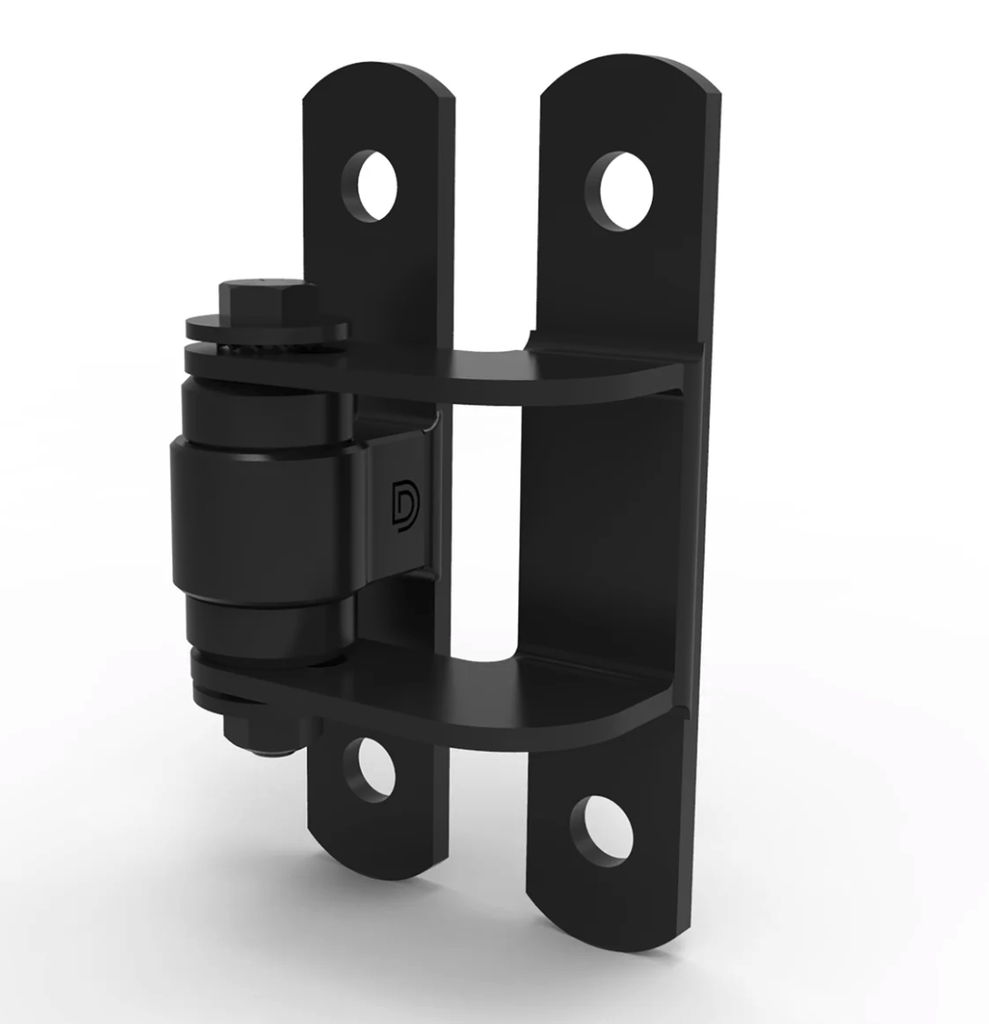 D&D Steel BadAss Face Mount Hinge for Gates up to 450 kg - Matt Black Finish