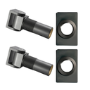 D&D SureClose Weld-On Centre Mount Hydraulic Hinge Closer with Final Snap Action – 2 Hinges + 2 Post Mounting Brackets