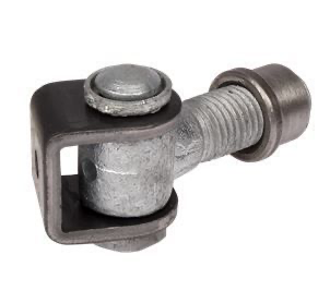 [AHN131] LOCINOX G90Z Hot Dip Galvanised Swing Gate Adjustable Hinge 20mm pin - 65mm Long Neck- Pair