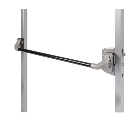 [AGH202] Locinox Insert Mortice Lock Handle - PUSHBAR-L - Aluminium in Matt Black