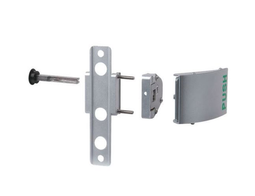 [AGH205] Locinox Insert Mortice Lock Handle - 3006PUSH - Aluminium in Satin Chrome Silver