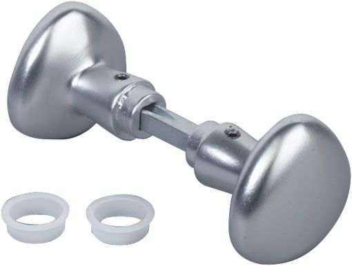 [AGH211] Locinox Insert Mortice Lock Handle - 3006R - Aluminium in Satin Chrome Silver - Pair