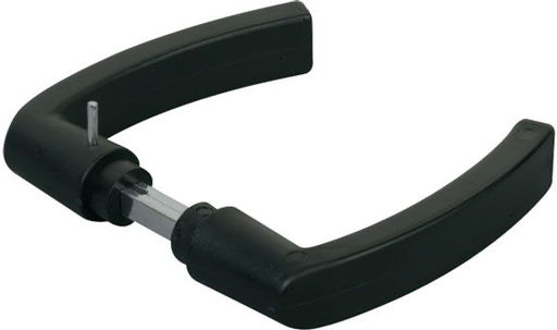 [AGH214] Locinox Insert Mortice Lock Handle - 3006P - Plastic in Matt Black - Pair