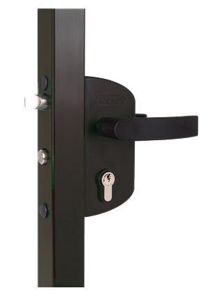 [AGLL415] Economical Gate Lock square profile 40mm Black LAKZ