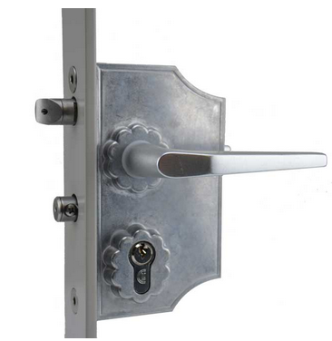 [AGLL487] Locinox LAKY F2 Small Ornamental Lock F2 Flat profile adjustable 10-20mm - Silver