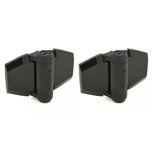 [AHN144] D&D TruClose Adjustable Self Closing Hinges for Gates up to 30kg : Black, for Vinyl/Wood, No Legs