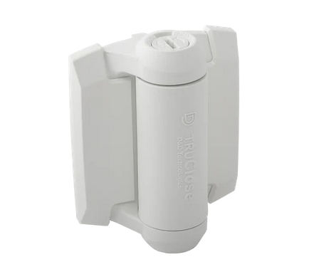 [AHN150] D&D TruClose Adjustable Self Closing Hinges for Gates up to 30kg : White, for Metal, No Legs